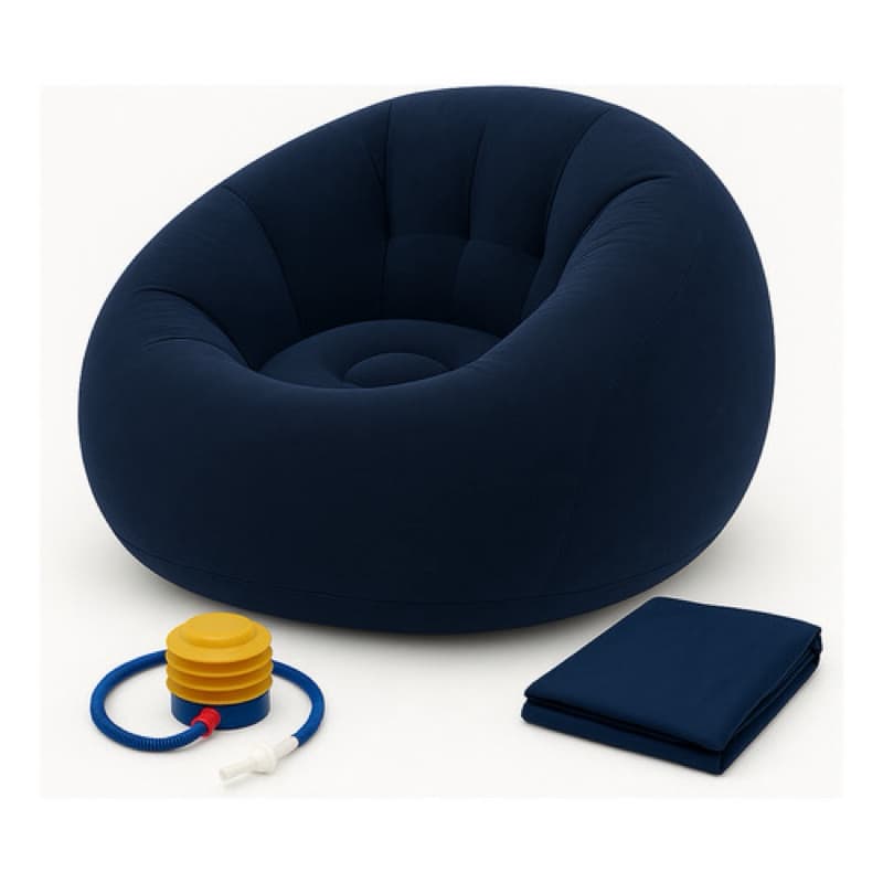 Poltrona Puff Inflável Portátil Tomate MC-46 - Perfeito para Sala de Estar Sofá Inflável