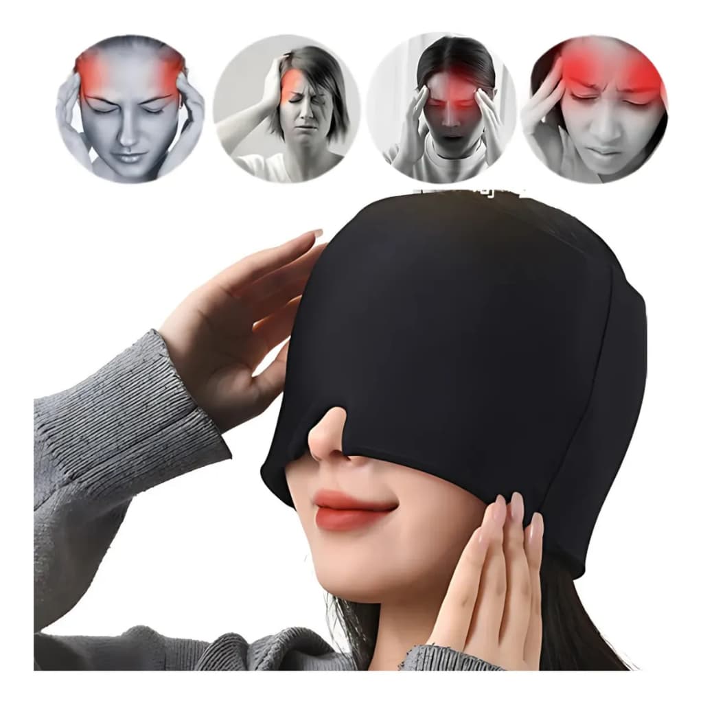 Touca Termica Alivio Enxaqueca Sinusite Dor Olhos Quente Fri