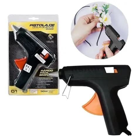Pistola de Cola Quente Grande Bivolt 15W - Preta STARTOOLS
