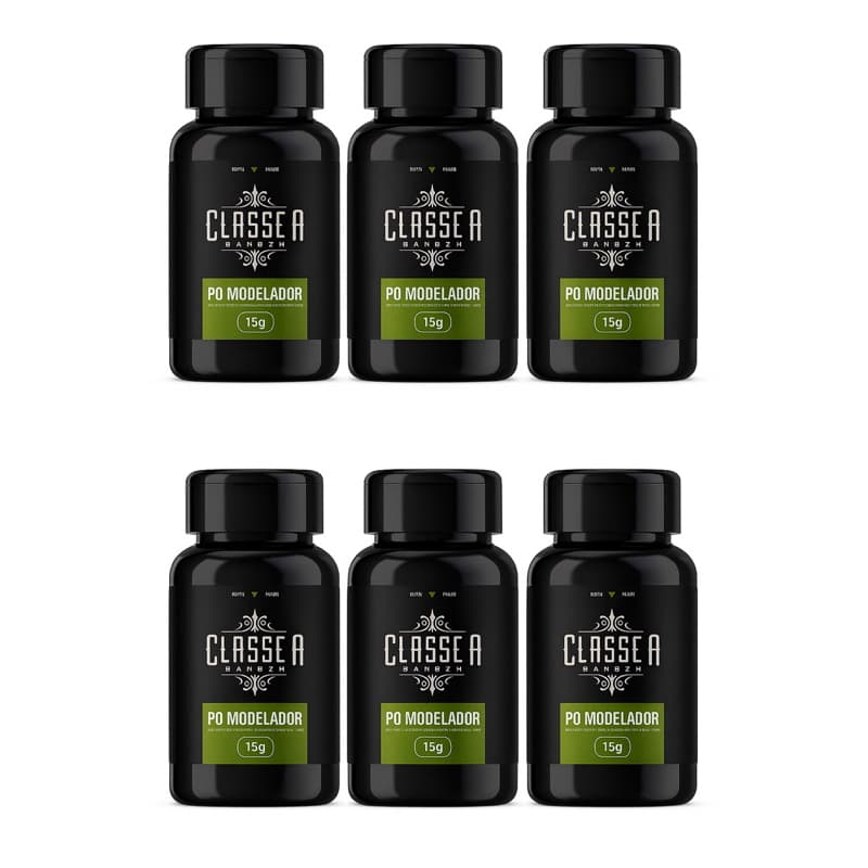 6x Pó Modelador Classe A 15g  Modela Penteados Efeito Matte Fosco Natural Alta Fixação Profissional