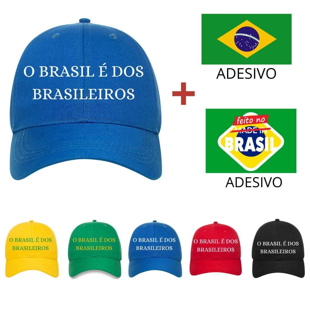 Boné Brasil É Dos Brasileiros Presidente Lula + 2 Adesivos