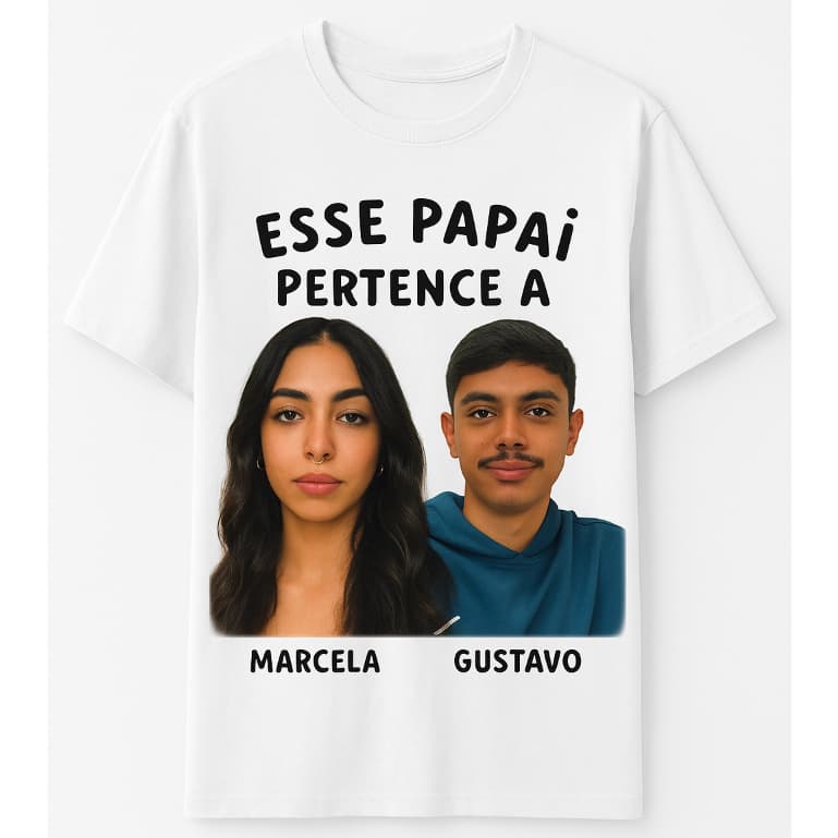 Camiseta Personalizada Esse papai pertence a/o (nome do filho) Dia Dos Pais