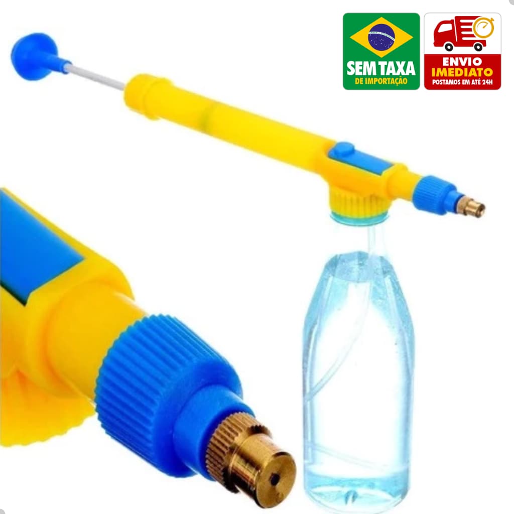 Kit 3 Pulverizador Borrifador Manual p/ Garrafa PET Bico Ajustável Jardim Limpeza Spray