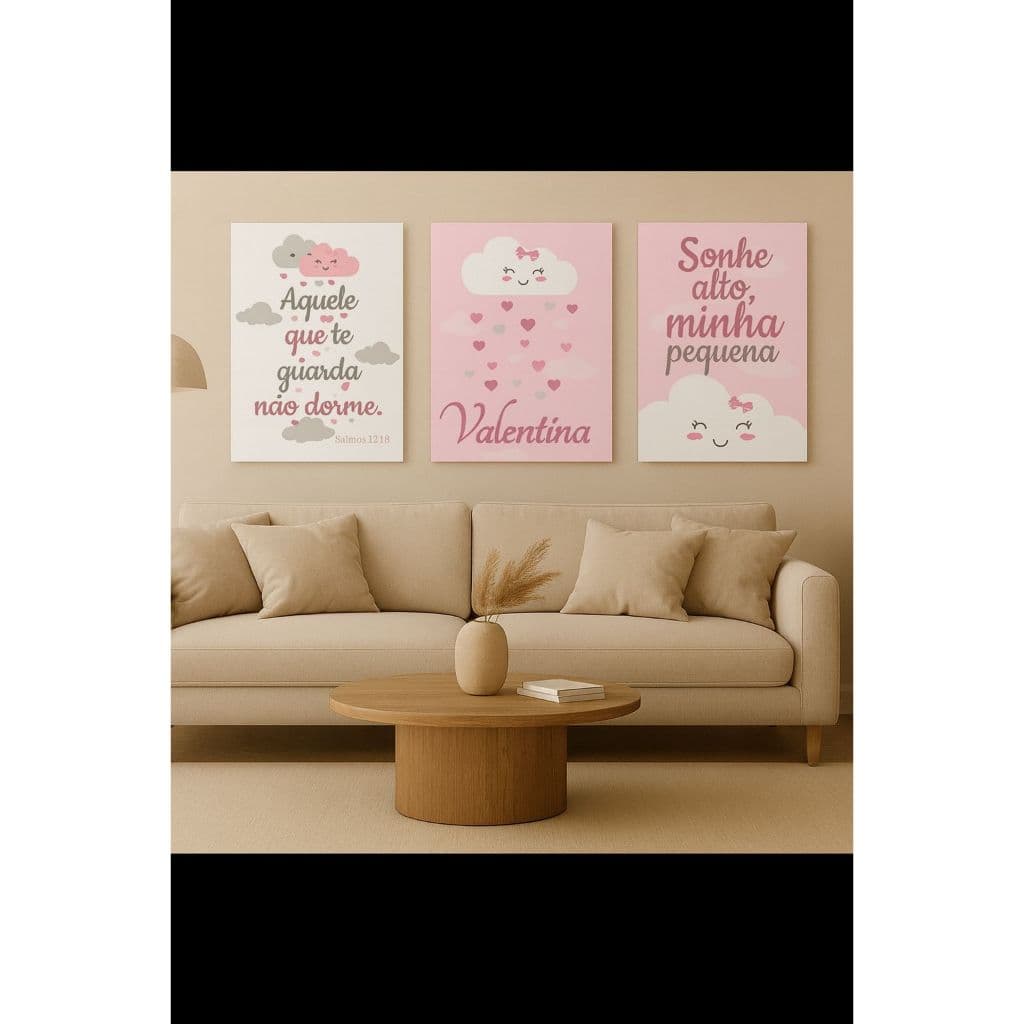 Kit Infantil Sonhe Alto Minha Pequena – Nome Personalizado