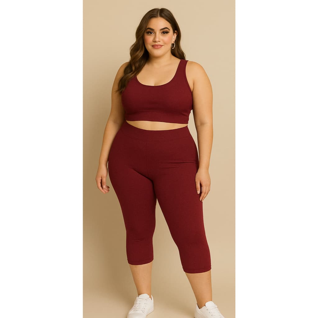 CAPRI + CROPPED SUPLEX ZERO TRANSPARENCIA FEMININA KIT CALÇA + TOP