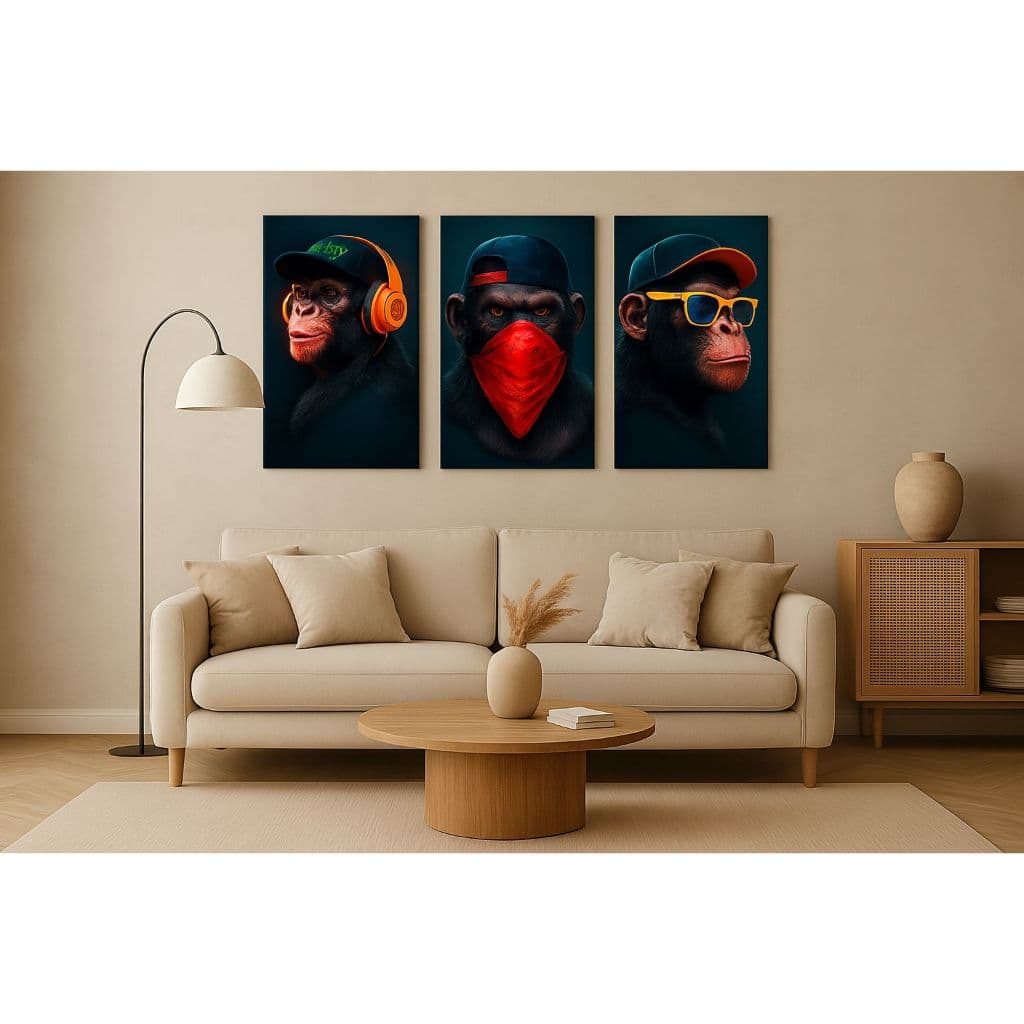 Kit Macacos Urbanos – Decoração Sofisticada para Seu Ambiente
