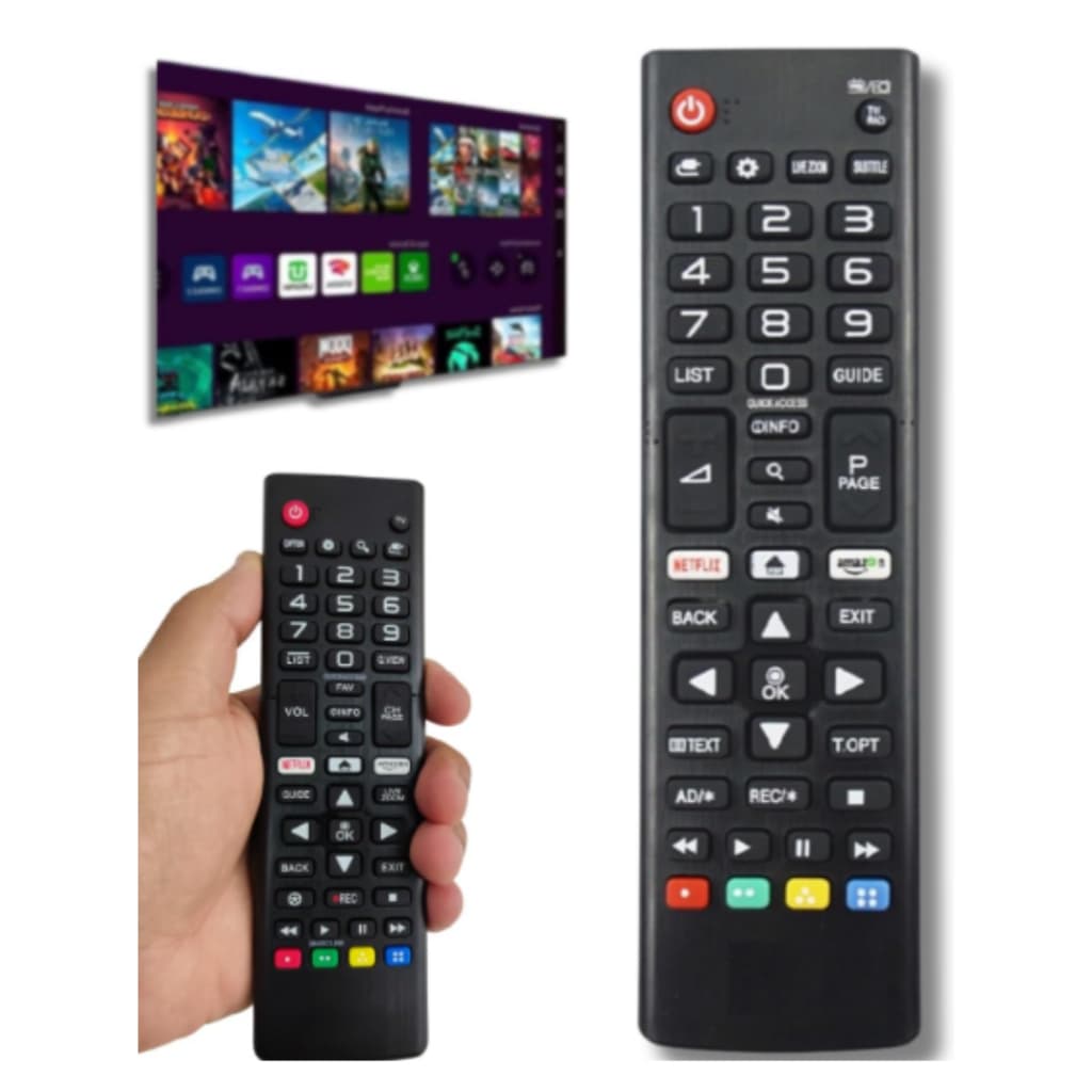 Controle Remoto Tv LG Smart Com Netflix E Amazon Akb75095315
