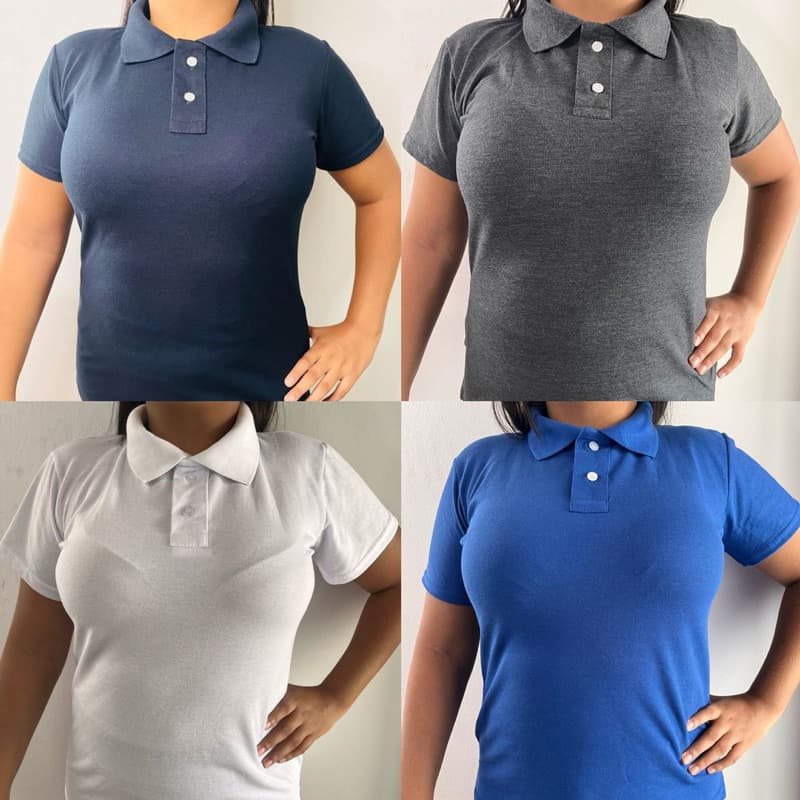 Polo Feminina Plus Size Piquet