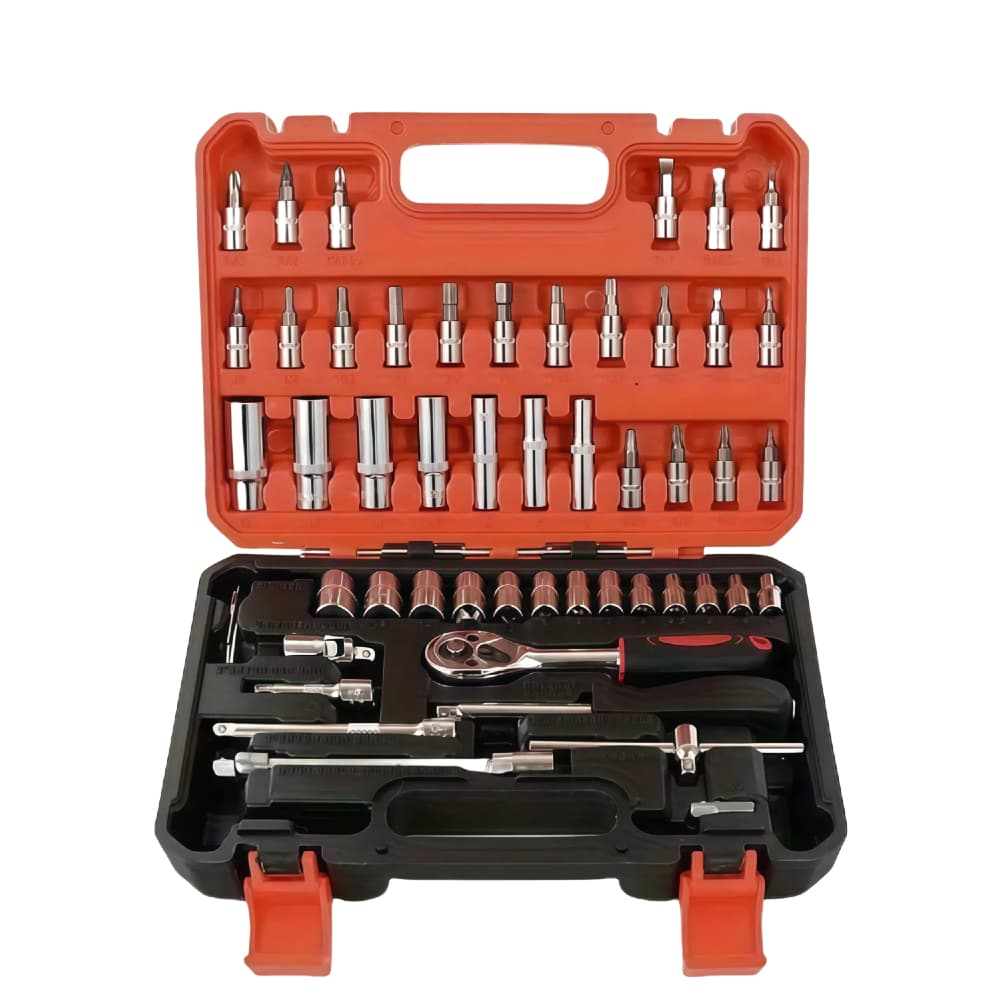 Kit Jogo 53 Peças Completo Bits Catraca Kit Ferramentas