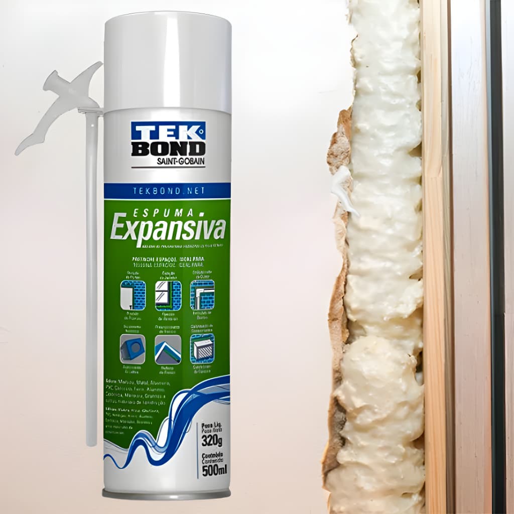 Espuma Expansiva Uso Geral TEKBOND 500ml Construção Janela Porta
