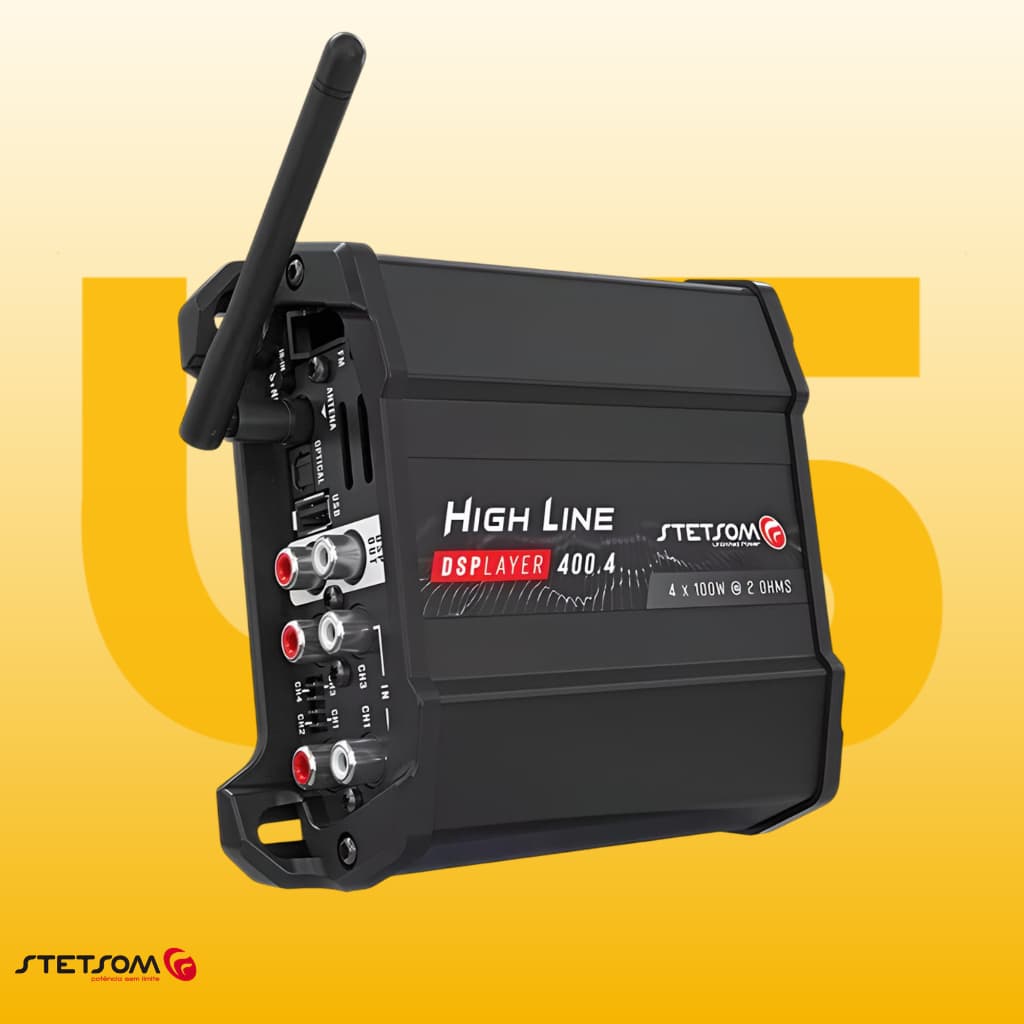 Modulo Stetsom Hl400.4 Dsplay Hl 400.4 100w Rms Ds Player
