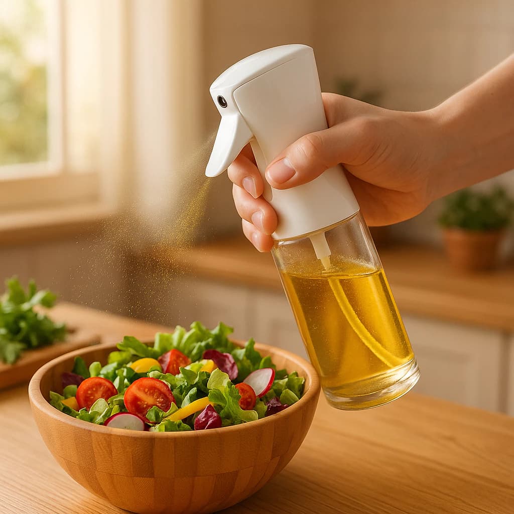 Galheteiro Borrifador Spray Multiuso Azeite Vinagre Vidro 180ml Preto/Branco Sortido Pulverizador Porta Azeite