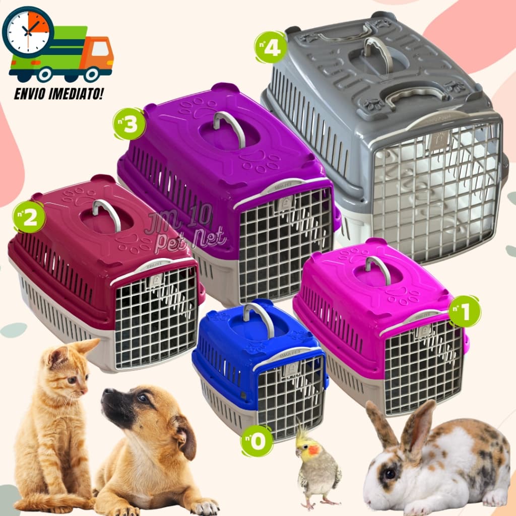 Caixa de Transporte Para Cães e Gatos Filhotes Pequeno Médio e Grandes nº0 até nº04 Promoção