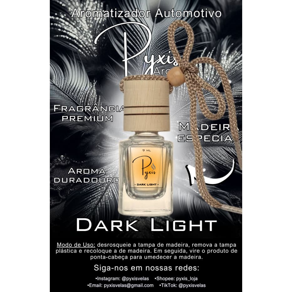Cheirinho Para Carro | Aromatizador Automotivo Premium | Dark Light | 9 Ml | Perfume de Carro | Ange ou Démon