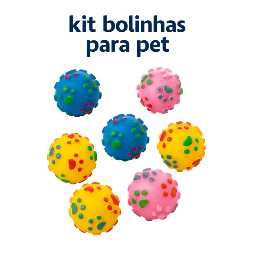 Kit Bolinha Patinha Pet para cachorro