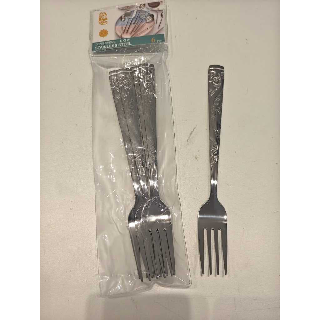 Kit 6 Peças Garfos ,Facas,Colheres Talheres Aço Inox ESPESSADA Para Casa,Restaurantes, presente de ano novo,natal