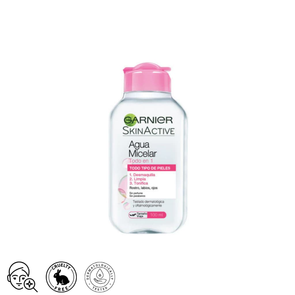 Agua Micelar tudo em 1 formato viagem 100 ml Garnier