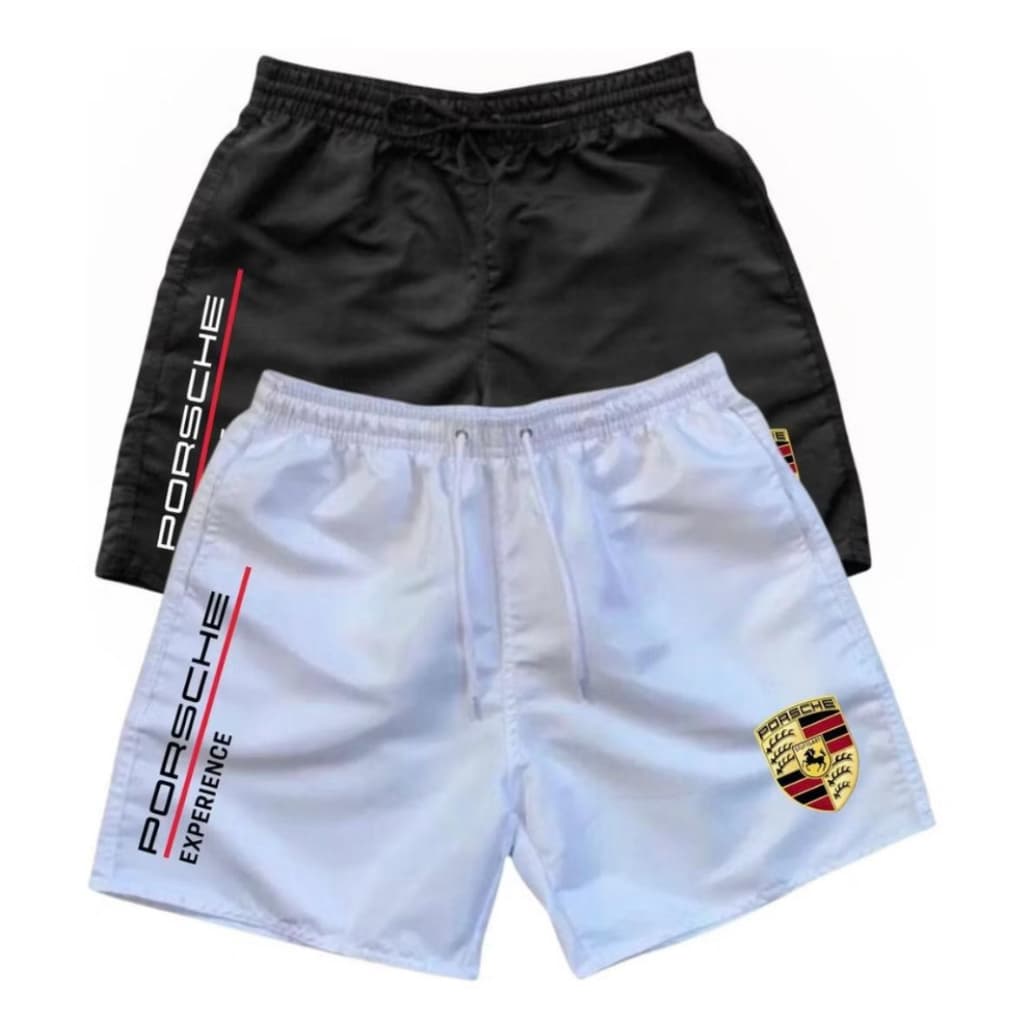 Kit 02 Short Masculino Tactel Com Cordao Bermuda Premium