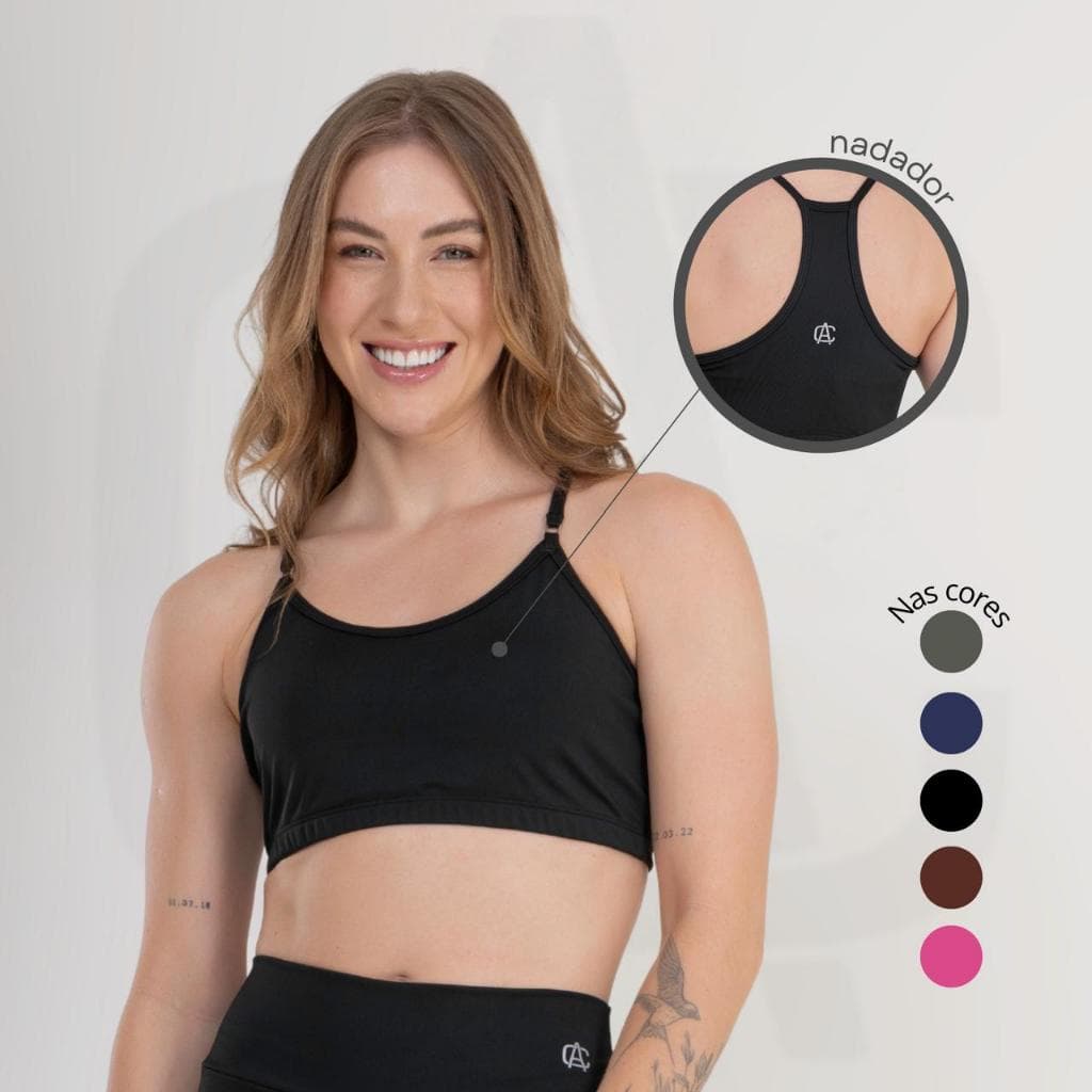 Top Nadador Fitness Academia Zero Transparência Conforto