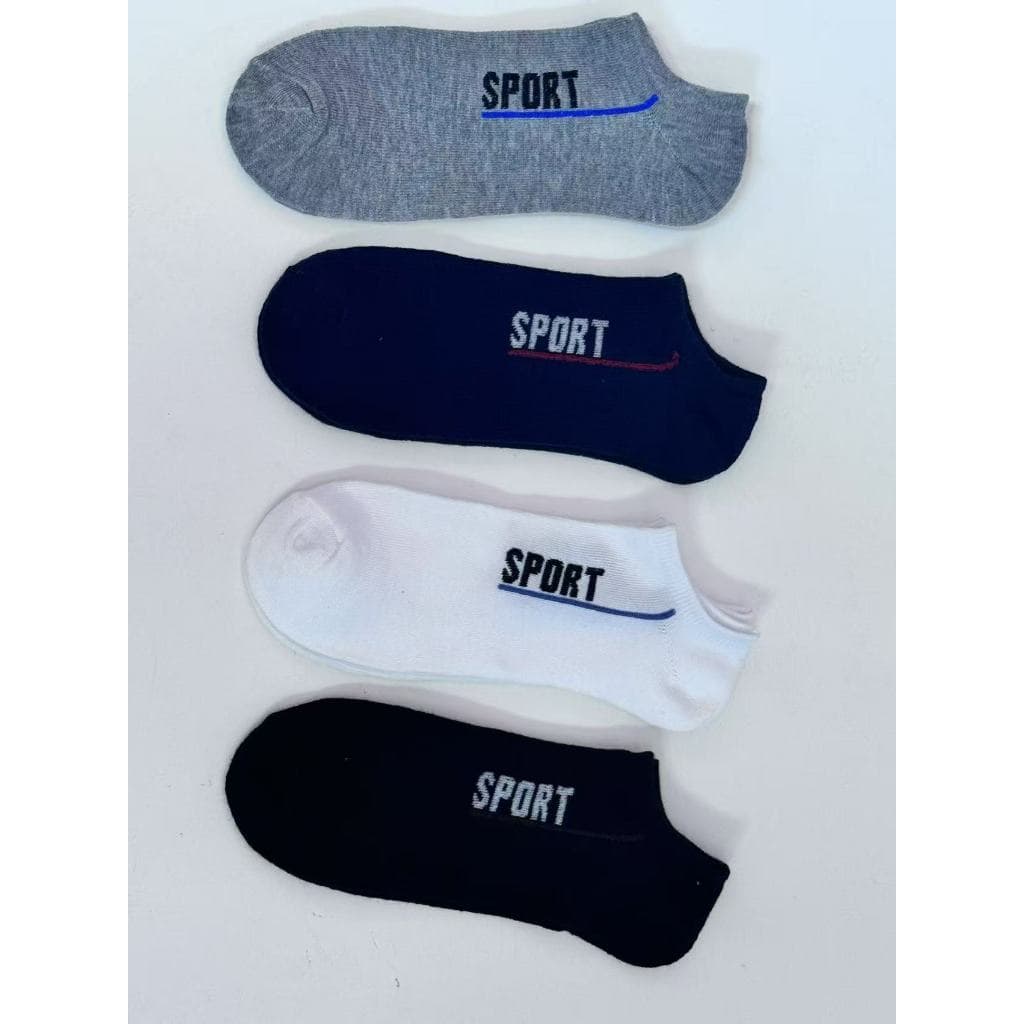 Kit 12 Meias Masculinas Cano Baixo SPORT – Tamanho 40-46, Antiderrapante, Cores Sortidas