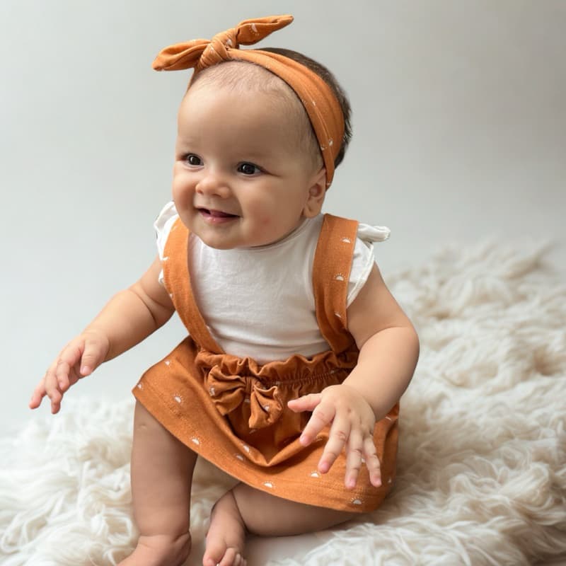 kit Salopete bebê menina com body | algodão cotton Marisol premiumi