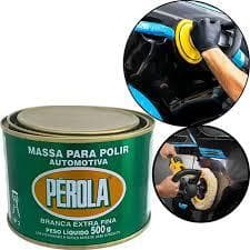 MASSA DE POLIR AUTOMOTIVA PEROLA BRANCA EXTRA FINA 500G ENVIO IMEDIATO