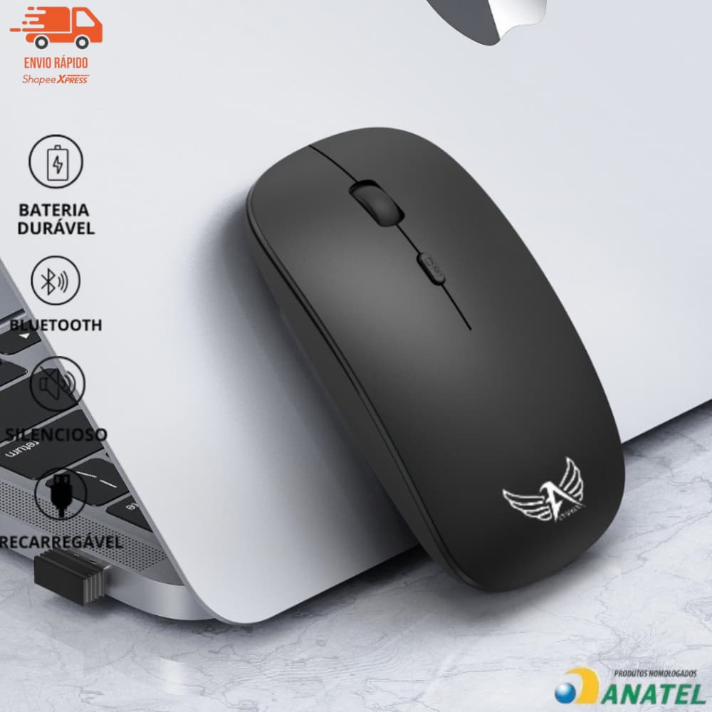 Mouse Sem Fio Altomex AG-690 | Ergonômico, LED, 1600 DPI, Econômico e Silencioso