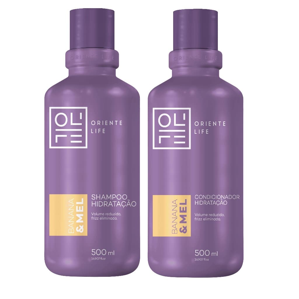 Shampoo E Condicionador Banana E Mel 500ml Oriente Life