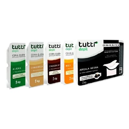 Cera Depilatória Quente Cera Elástica Baixa Fusão 1kg - Tutti