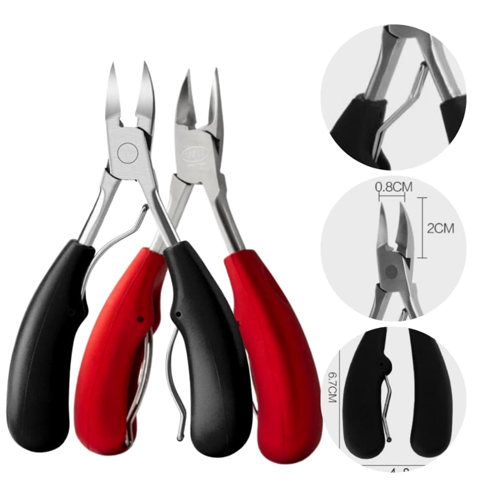 Alicate Mola Dupla De Cortar Unha Curvado Profissional Aço Inox Manicure Pedicure Podologia e Decoração de unha