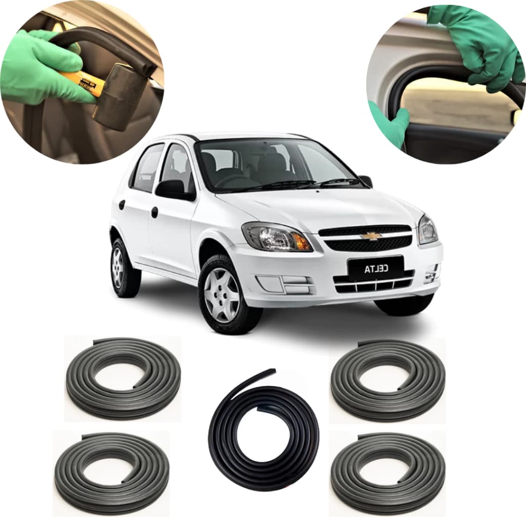 Kit Borracha Porta E Malas Celta Prisma Até 2012 4 portas Jahu