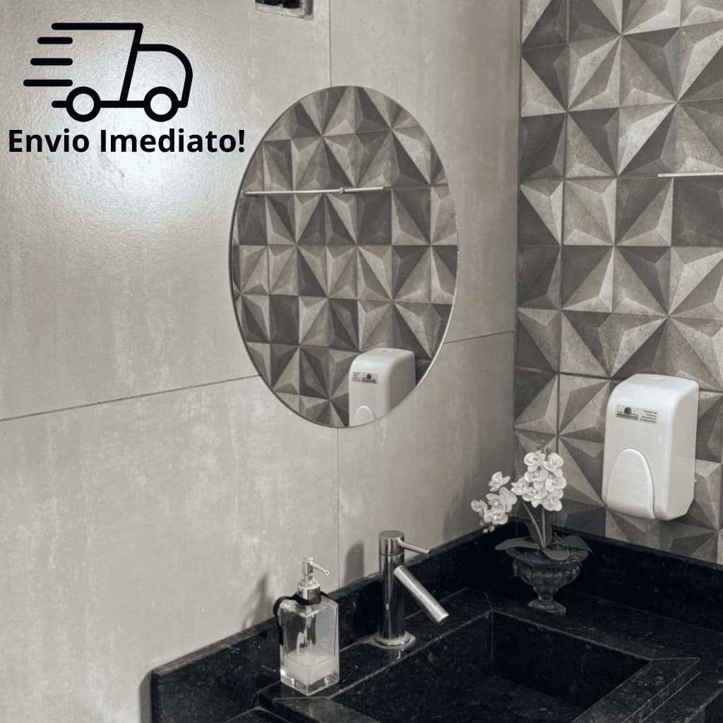 Espelho Redondo Decoratico 60x60 Para Casa Quarto Cama Diversas Medidas