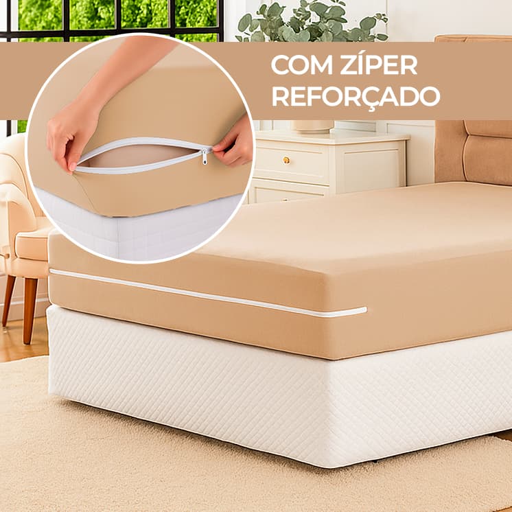 Capa para Colchão Casal Solteiro Queen King Malha Gel Grossa com Zíper Super Reforçado
