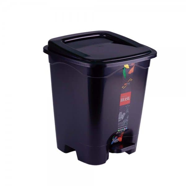 Lixeira Quadrada 13L com Pedal e Tampa | Moderna Resistente para Cozinha Banheiro Escritório