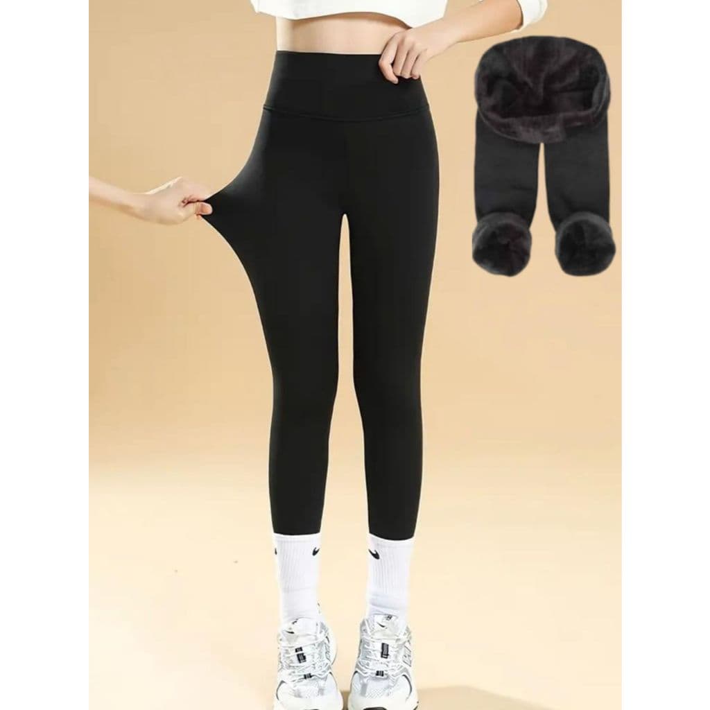 Legging Flanelada INFANTIL peluciada por dentro, legging Basica JUVENIL térmica cintura alta ideal escolar