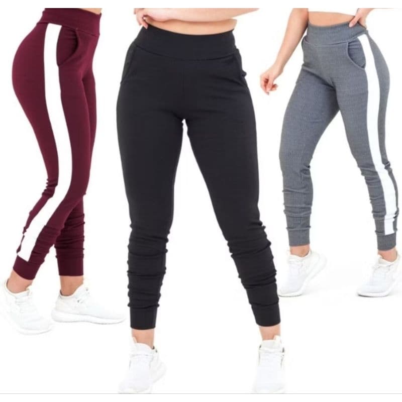 Calça Jogger com faixa nas laterais