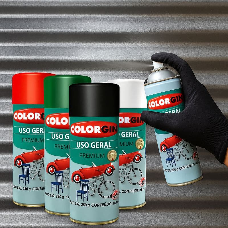 Tinta Spray Colorgin Uso Geral 400ML Escolha A Cor