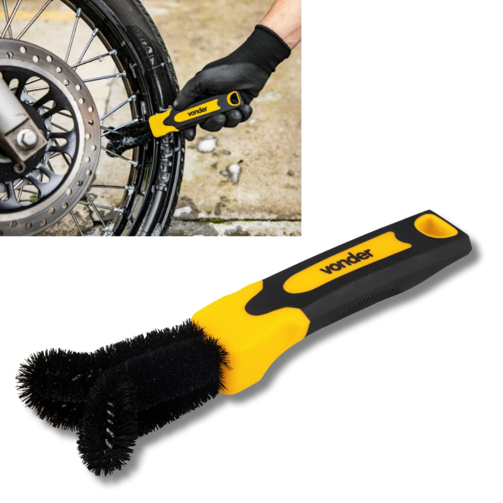 Escova Com Cerdas Para Raios E Aros De Moto e Bicicleta Vonder