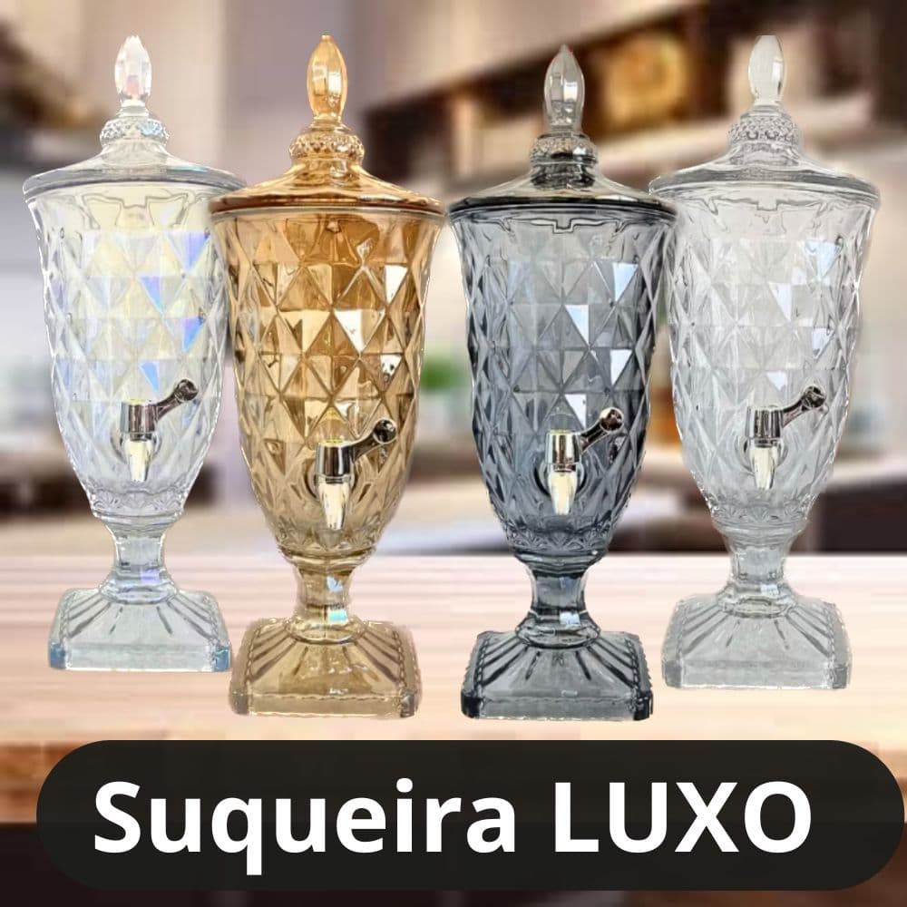 Suqueira Dispenser DIAMOND AMBAR FUME FURTACOR torneira coquetel drink licor suco agua saborizada