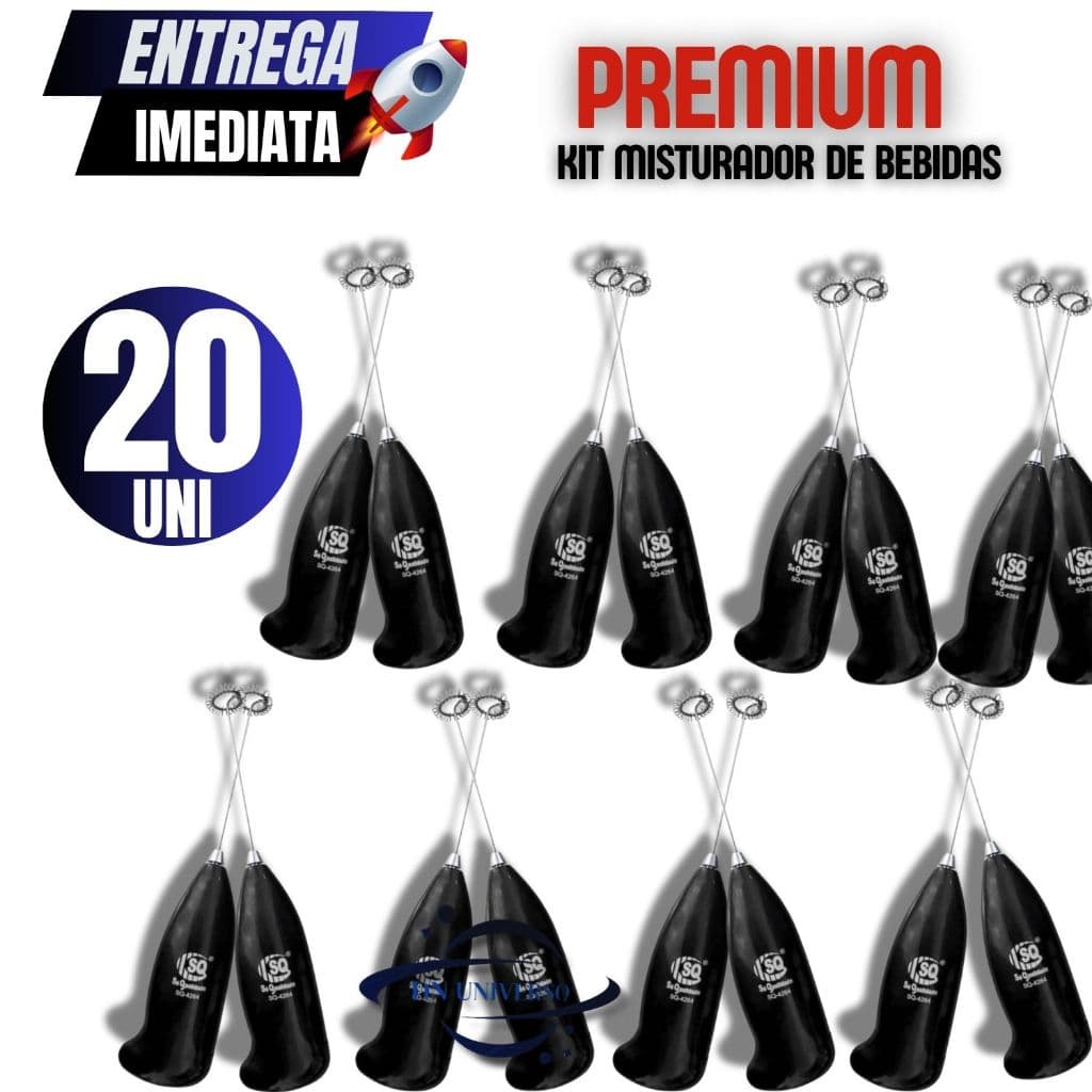 Misturador de Bebidas Mini Mixer Bebidas Drink Café Leite Coquetel Inox Whey Portátil