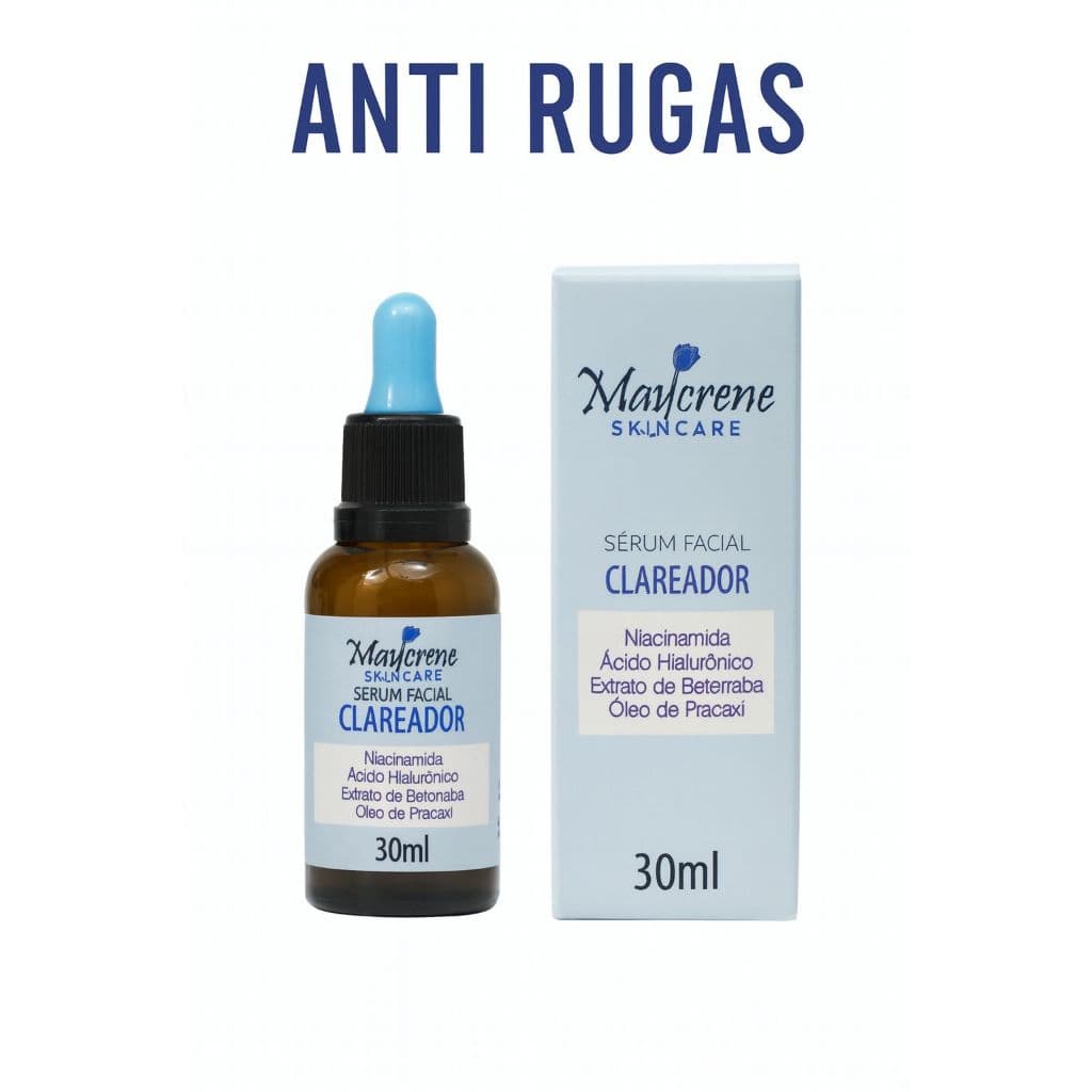 Sérum Facial Anti Rugas Clareador de Manchas 30ml Anti Idade Rejuvenescedor Maycrene