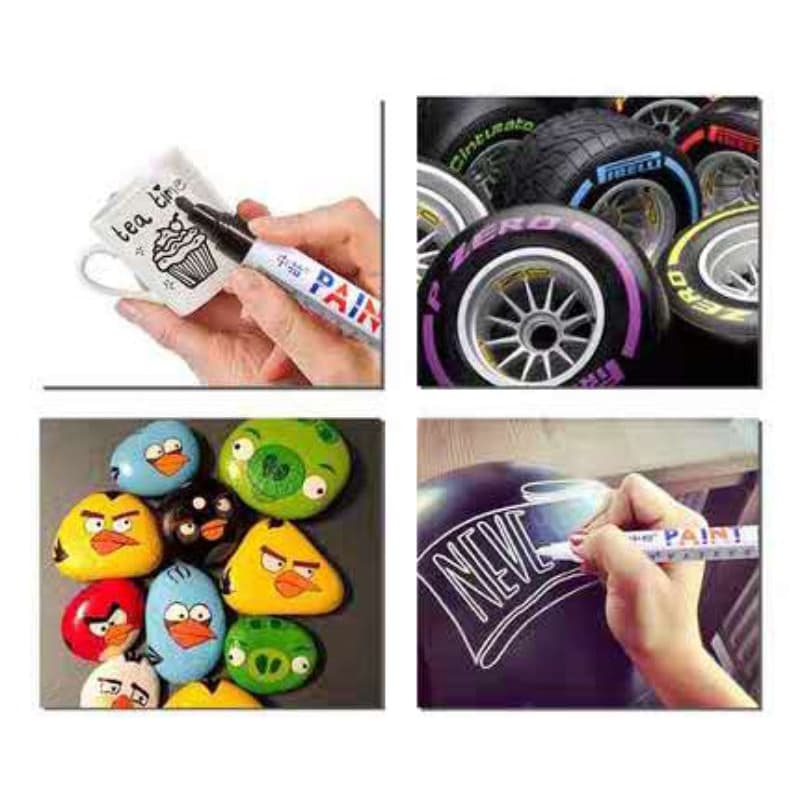 Caneta PRETA Paint Original Tira Risco Pintura Automotiva Carro Moto Pinta Tenis - Vidro