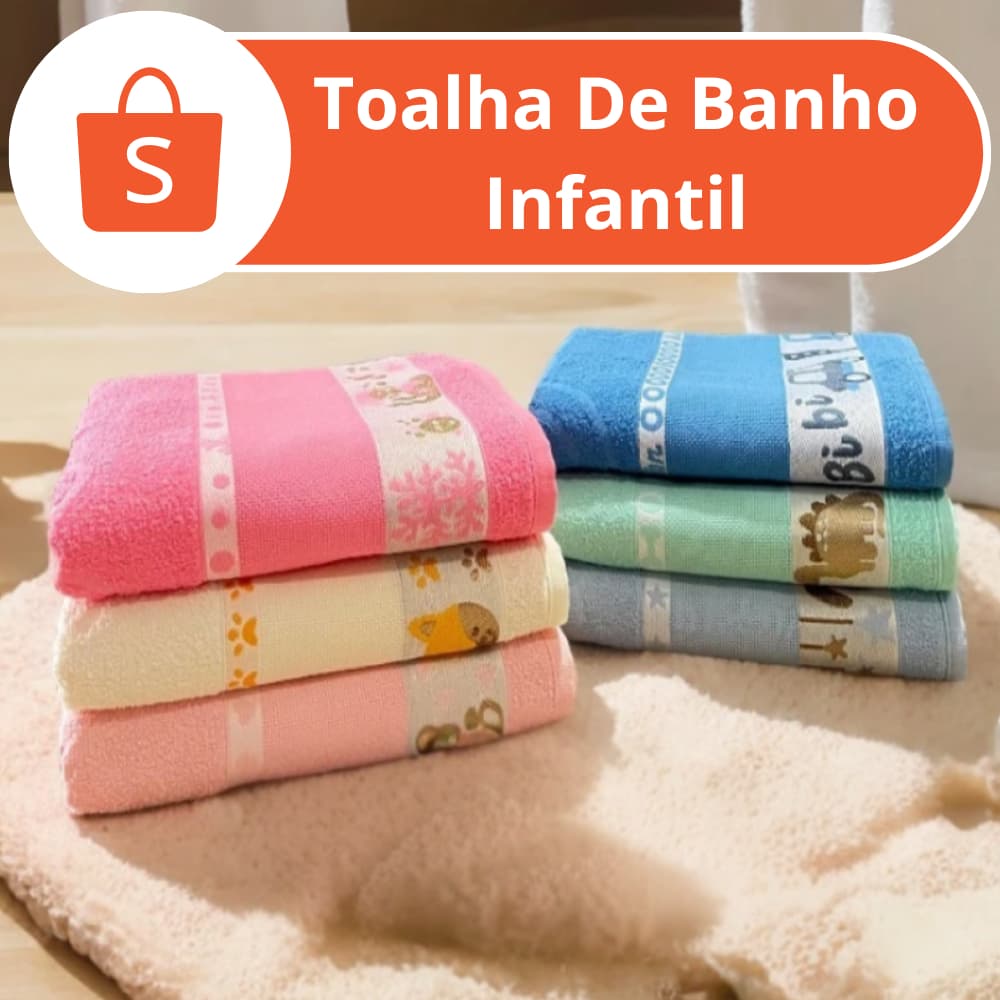 KIT 2 Toalhas De Banho Infantil 100% Algodão Kids Para Bordar Em Ponto Cruz