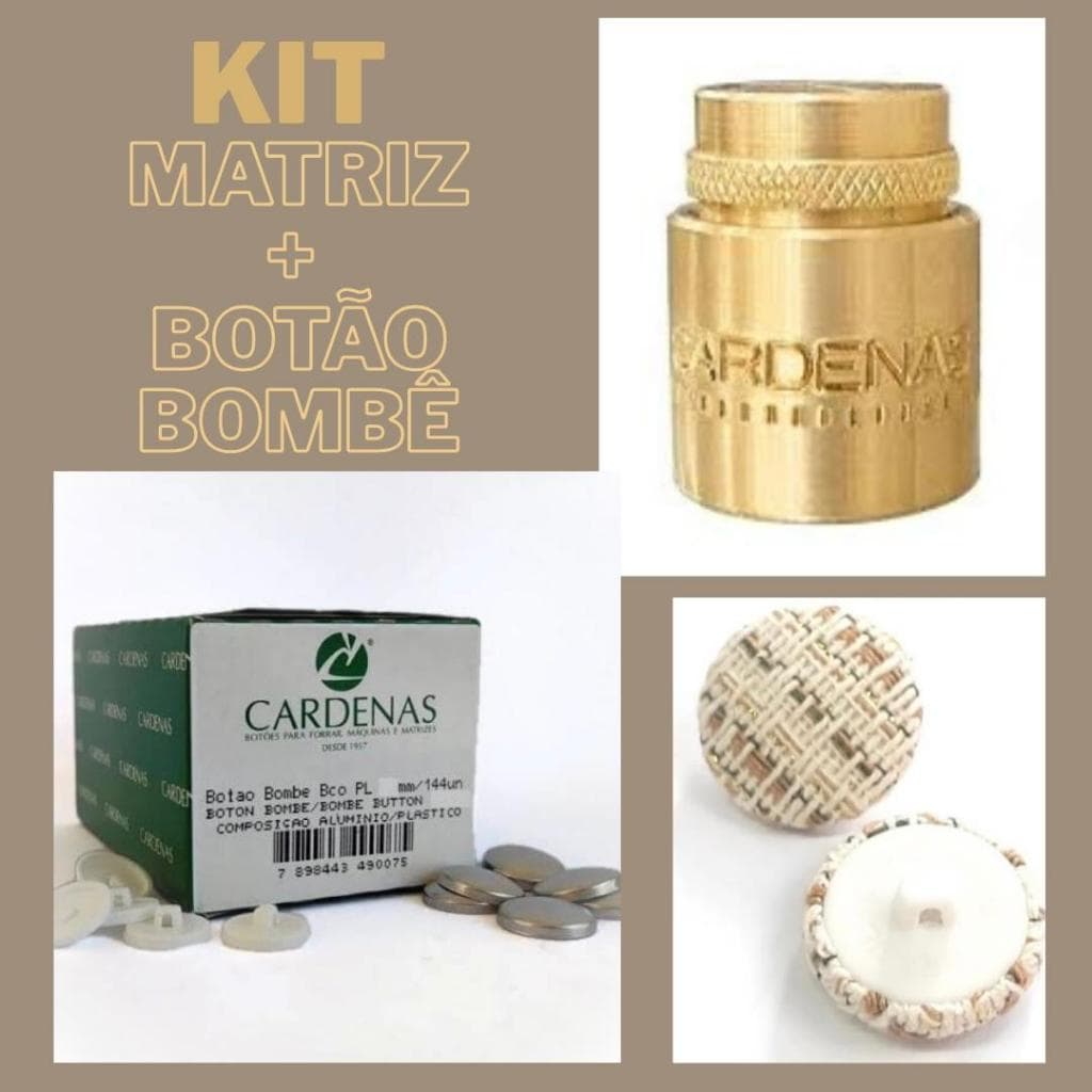 Botão Bombe Plástico + Matriz de aplicação
