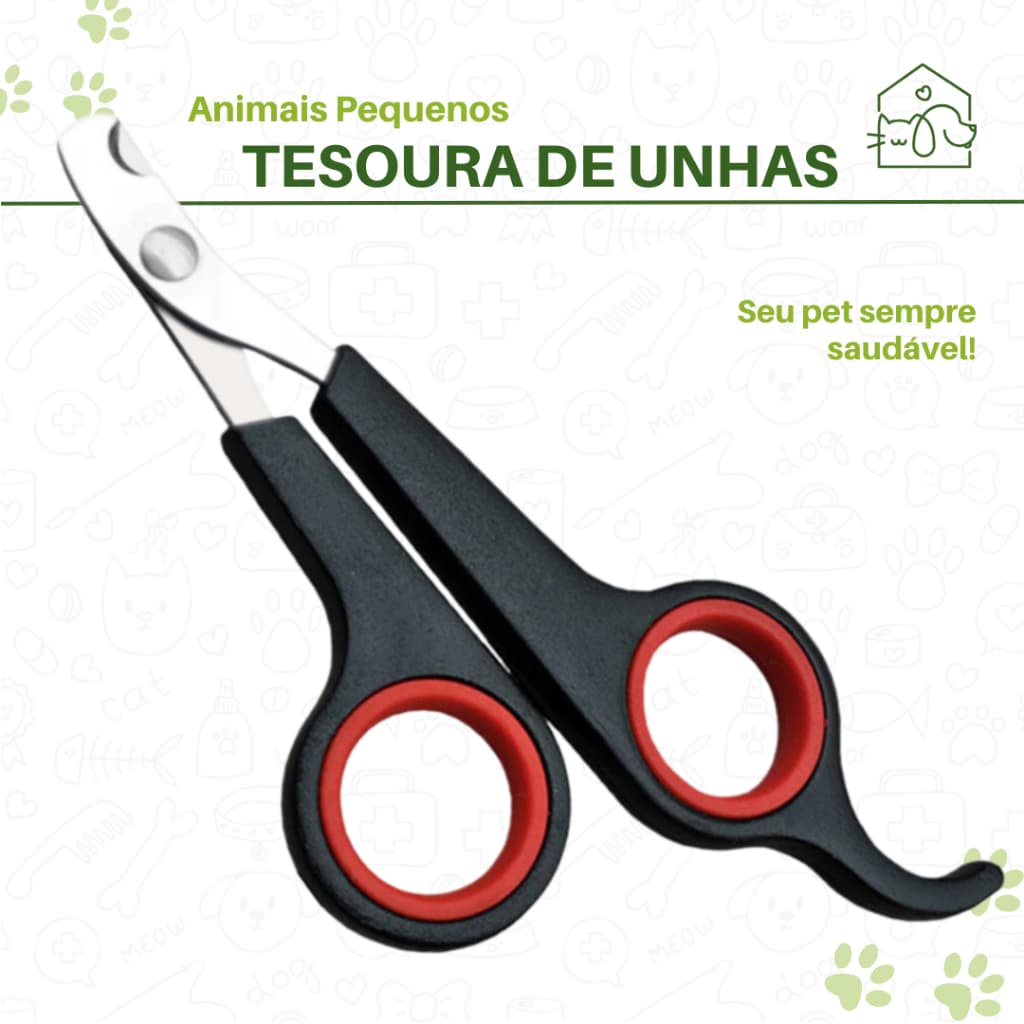 Alicate Cortador de Unha Inox para Pets - Ideal para Gatos, Cães e Roedores