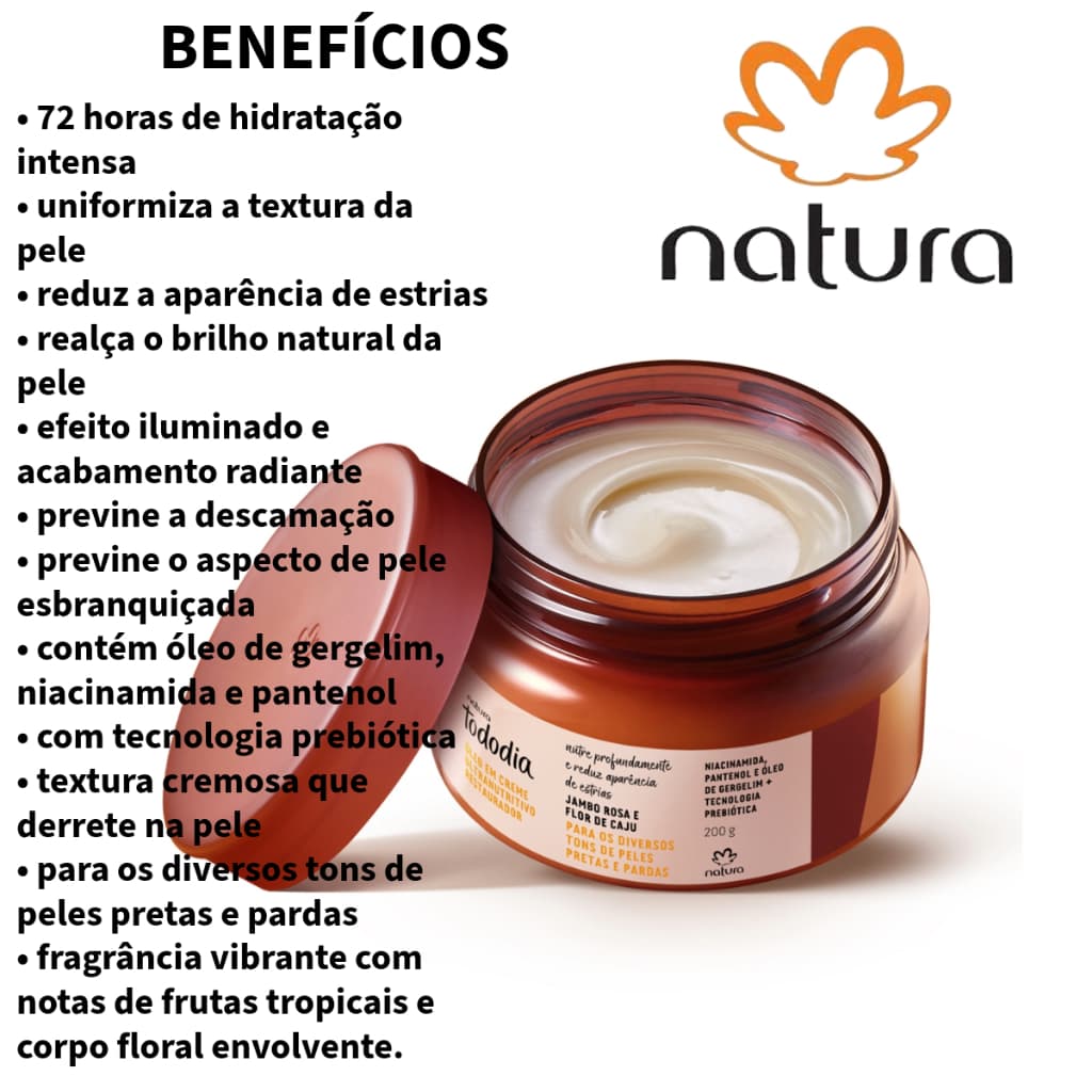 Óleo em Creme Ultranutritivo Restaurador Jambo Rosa e Flor de Caju 200ml (ORIGINAL E LACRADO!)