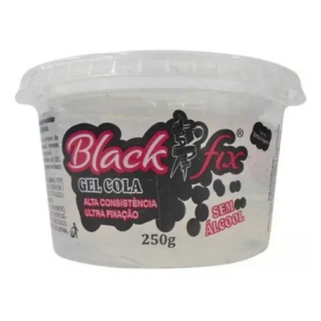 Gel Cola para Cabelo Ultra Fixação Sem Àlcool - Tampa transparente - Black Fix 250g ou 500g