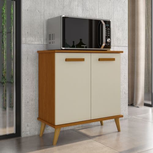 Balcão Armário Multiuso Com 2 Portas  Mavi – Compacto, Funcional e Estiloso - Cores Diversas