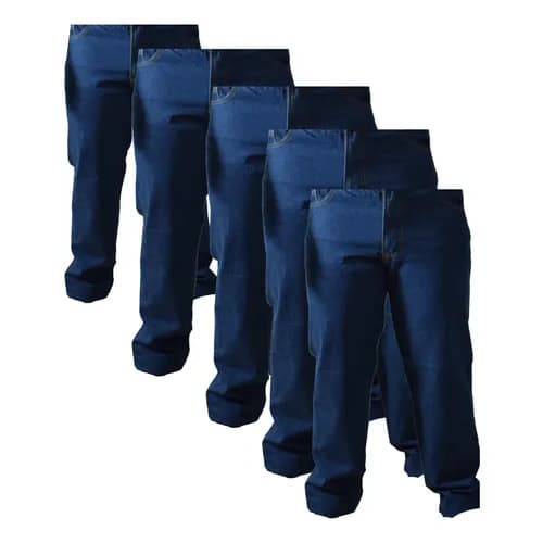 Kit 5 Calças Jeans Imasculino confortável e resistente costura reforçada