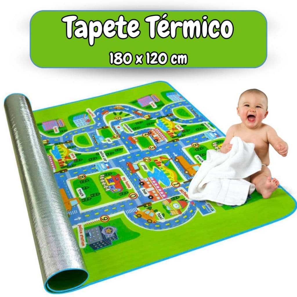 Tapete infantil Térmico Inverno Frio Verão Praia Educativo Bebê Criança Tatame